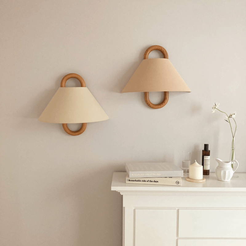 Sleek Contemporary Solid Wood Pleated Semi-Circle 1-Light Wall Sconce Lamp