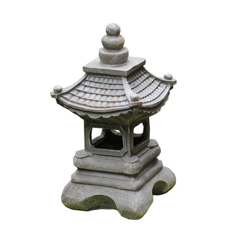 Japanese Zen Pagoda Solar LED Garden Light – Waterproof Stone Landscape Decor