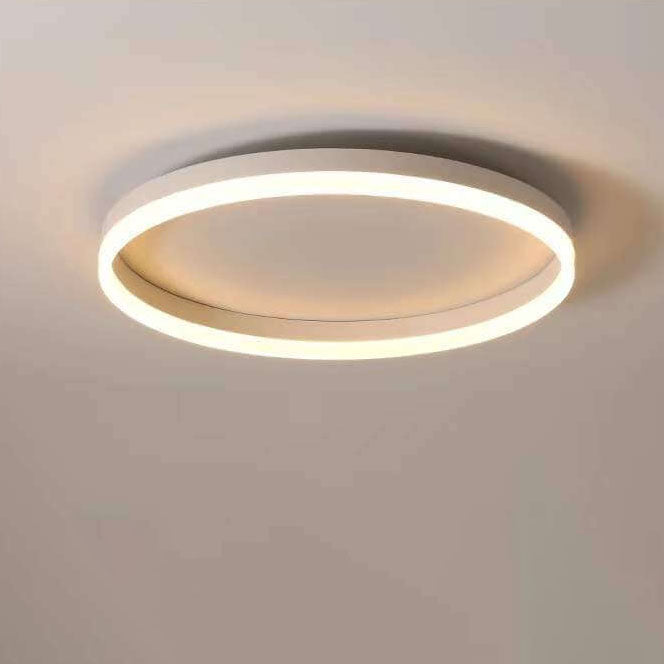 Nordic Minimalist Circular Ring LED Flush Mount Ceiling Light with Iron & Acrylic