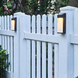 Solar Square Frosted-Glass Outdoor LED Wall Sconce Lamp - Waterproof, Weather-Resistant Garden Lighting