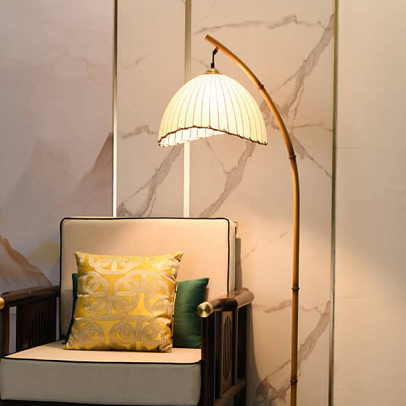 Retro Zen Simulated Bamboo Pole Floor Lamp – 1-Light Standing Lamp