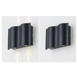 Modern Wave Aluminum LED Outdoor Wall Sconce – Waterproof, Weatherproof Exterior Lighting