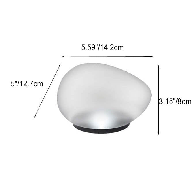 Solar Pebble LED Outdoor Landscape Light with ABS Sandblasted Glass – Durable, Weatherproof Garden Path Lighting