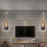 Sleek Contemporary Industrial Aluminum Round Cage 1-Light Waterproof Wall Sconce for Entryway