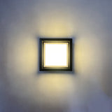 Modern Minimalist Waterproof Square LED Outdoor Wall Sconce Lamp - Aluminum & Acrylic, Garden