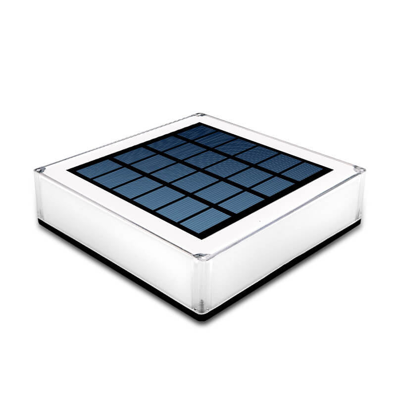 Modern Solar Flat-Square Fence Post Light - Waterproof Landscape Lighting