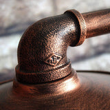 Industrial Steampunk Copper Water Pipe 2-Light Vintage Floor Lamp