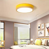 Elegant Macaron-Style Round Acrylic LED Flush-Mount Ceiling Light