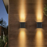 Sleek Modern Outdoor LED Wall Sconce Lamp — Waterproof Square-Column Design