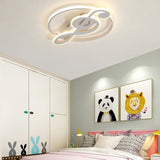 Nordic-Inspired LED Flush Mount Ceiling Light with Creative Music Notes Design