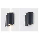 Modern Wave Aluminum LED Outdoor Wall Sconce – Waterproof, Weatherproof Exterior Lighting