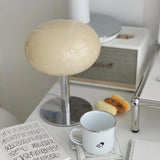 Elegant Nordic Vintage Cream Round Glass 1-Light Table Lamp