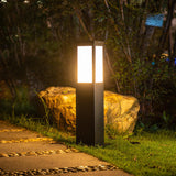 Chic Modern Solar Lawn Square Column Outdoor Waterproof Path Light