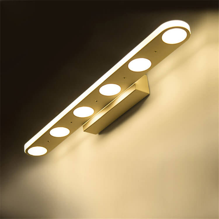 Modern White Oval Acrylic Vanity Light – Long Sleek Wall Sconce Lamp (4- or 6-Light)