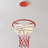 Whimsical Cartoon Basketball 3-Light Kids Ceiling Chandelier