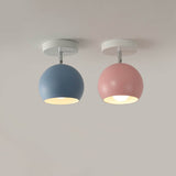 Nordic Macaron Dome 1-Light Semi-Flush Ceiling Light - Modern Minimalist Design