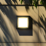 Modern Minimalist Waterproof Square LED Outdoor Wall Sconce Lamp - Aluminum & Acrylic, Garden