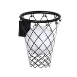 Modern Art Deco Kids' Iron & Glass Basketball Hoop Wall Sconce Lamp – 1-Light Bedroom Lighting