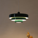 Chic Nordic Vintage Multi-Layered Round Metal Pendant Light, 1-Light