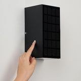 Sleek Black Rectangular Solar LED Outdoor Wall Light — Die-Cast Aluminum