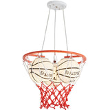 Whimsical Cartoon Basketball 3-Light Kids Ceiling Chandelier