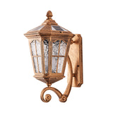 European-Style Solar Outdoor Lantern – Aluminum & Glass, Waterproof 1-Light Wall Sconce Lamp
