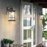 Industrial Vintage Bubble Glass Column Wall Sconce – 1-Light Outdoor Waterproof Lamp