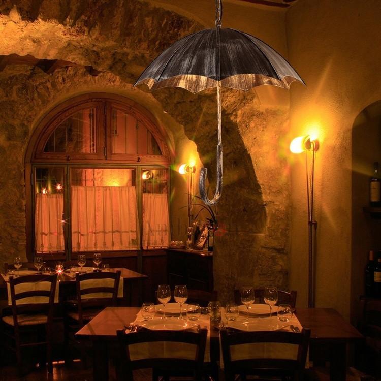 Vintage Industrial 5-Light Umbrella Chandeliers – Retro-Style Ceiling Lighting