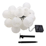 Modern Art Deco Solar Lantern Ball: Waterproof Fabric LED String Lights for Outdoor Patio & Landscape