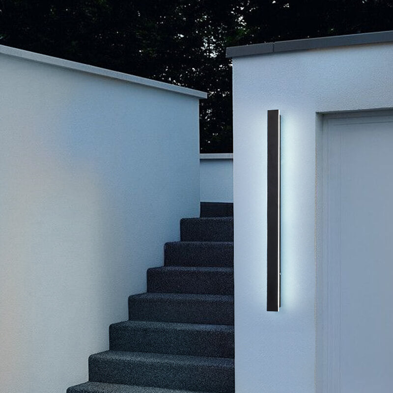 Retro Outdoor LED Wall Sconce Lamp - Waterproof Rectangular Strip Light