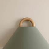 Sleek Contemporary Solid Wood Pleated Semi-Circle 1-Light Wall Sconce Lamp