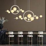 Modern Glass Long Bubble Magic Bean Island Light Chandelier — Sleek Statement Pendant Lighting