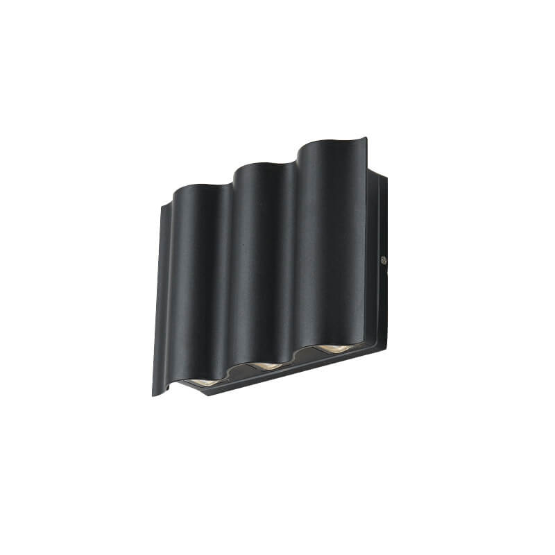 Modern Wave Aluminum LED Outdoor Wall Sconce – Waterproof, Weatherproof Exterior Lighting