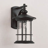 Industrial Vintage Bubble Glass Column Wall Sconce – 1-Light Outdoor Waterproof Lamp
