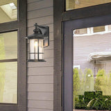 Industrial Vintage Bubble Glass Column Wall Sconce – 1-Light Outdoor Waterproof Lamp