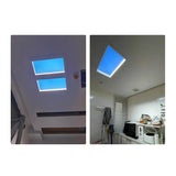 Sleek Modern Smart Blue Sky Aluminum LED Flush-Mount Ceiling Light