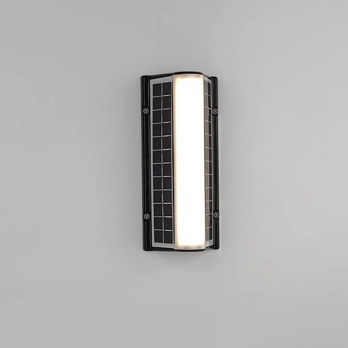 Sleek Solar-Powered Waterproof Acrylic Long-Strip LED Outdoor Wall Sconce Lamp