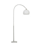 Modern Globe Acrylic Shade 1-Light Floor Lamp with Fishing-Rod Style Stand