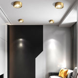 Nordic Light Luxury All-Copper Ultra-Thin LED Flush-Mount Ceiling Light