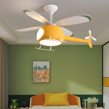 Charming Cartoon Aircraft LED Ceiling Fan Light with Downrods