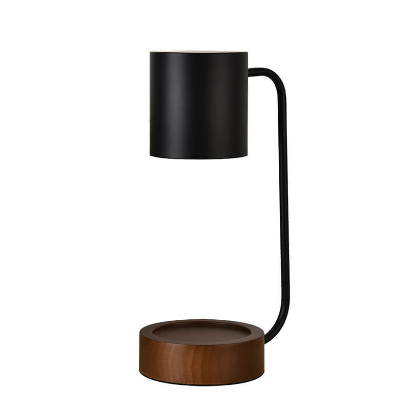 Japanese Minimalist Wooden Table Lamp with Dimmable Light, Timer, and Melting-Wax Glow (1-Light)