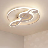 Nordic-Inspired LED Flush Mount Ceiling Light with Creative Music Notes Design