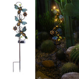 Solar Iron Garden Lights Set – Hummingbird, Butterfly & Dragonfly Lawn & Landscape Accent
