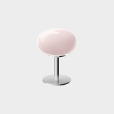 Elegant Nordic Vintage Cream Round Glass 1-Light Table Lamp