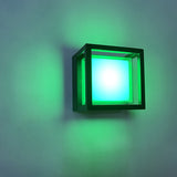 Modern Minimalist Waterproof Square LED Outdoor Wall Sconce Lamp - Aluminum & Acrylic, Garden