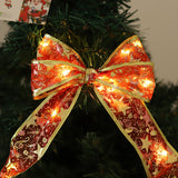 Christmas LED Copper Wire Ribbon Lights - Bow-Tie Style Flexible String Lights for Festive Decor, Props, and Holiday Cheer