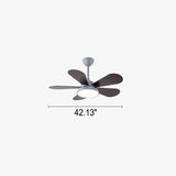 Simple Colorful Round Leaf Ceiling Fan for Kids with Light and Downrod