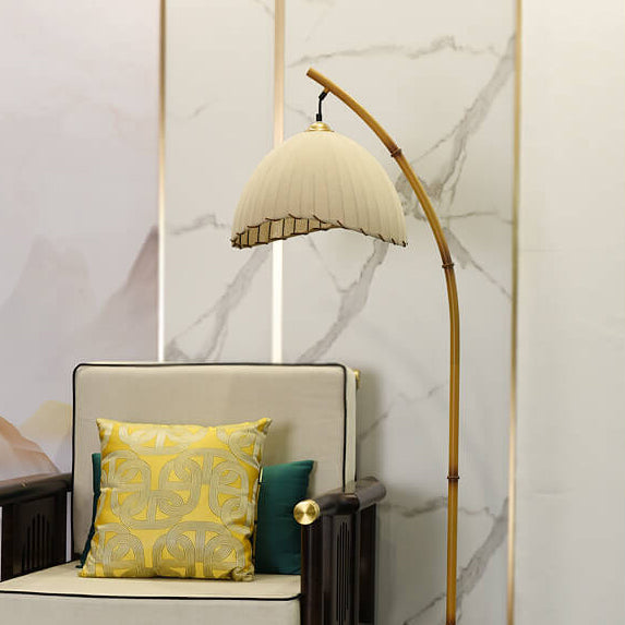 Retro Zen Simulated Bamboo Pole Floor Lamp – 1-Light Standing Lamp