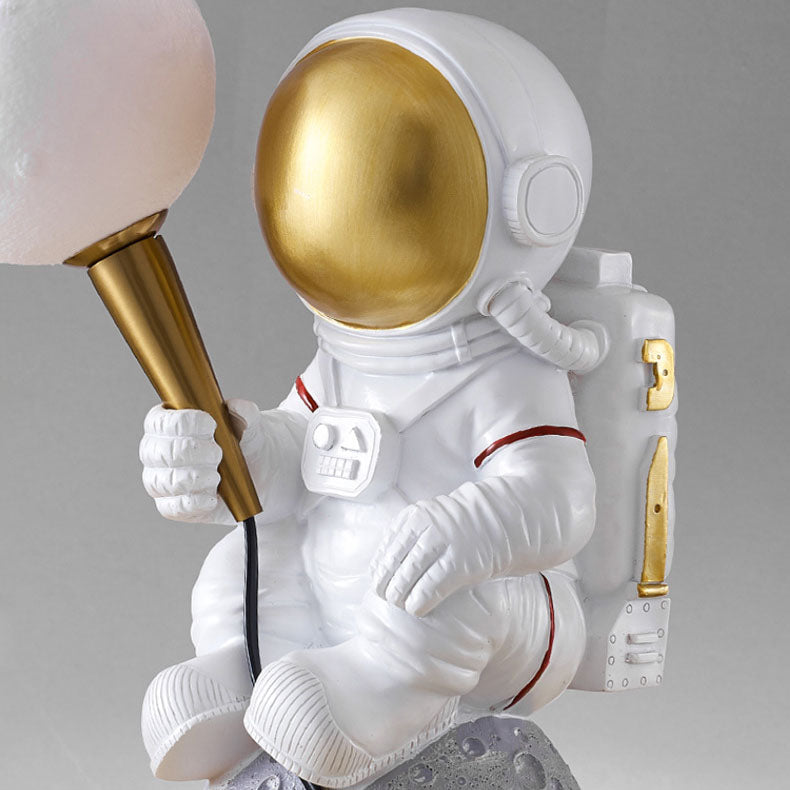 Creative Contemporary Cartoon Astronaut Wall Sconce - 1-Light Bedroom Lamp (Resin & ABS)