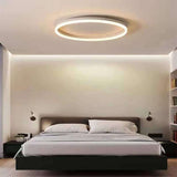 Nordic Minimalist Circular Ring LED Flush Mount Ceiling Light with Iron & Acrylic